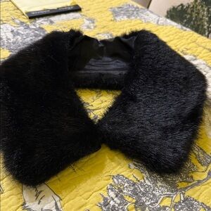 Luxurious Black Faux Fur Wrap
